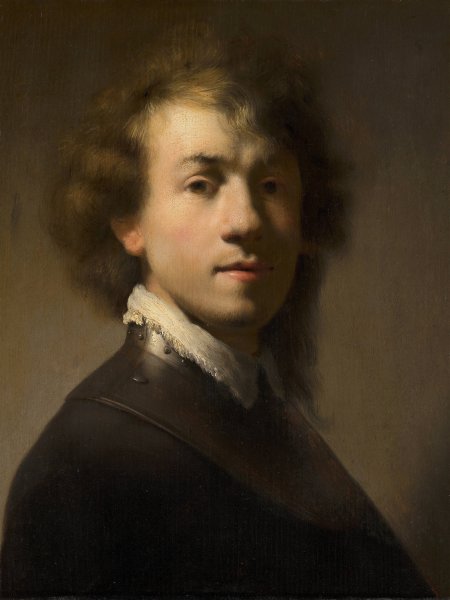 Portrait of Rembrandt with a Gorget  by Rembrandt Van Rijn - Hand-Painted Oil Painting Reproduction