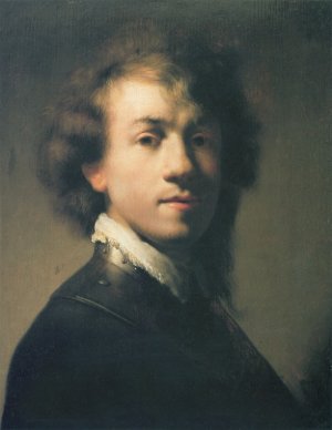Portrait of Rembrandt with Gorget by Rembrandt Van Rijn Oil Painting