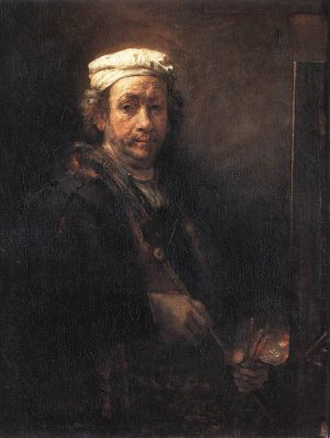 Portrait of the Artist at His Easel by Rembrandt Van Rijn Oil Painting