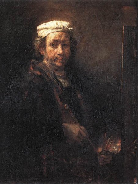 Portrait of the Artist at His Easel by Rembrandt Van Rijn - Hand-Painted Oil Painting Reproduction