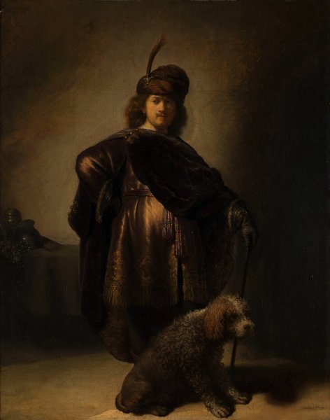 Portrait of the artist in oriental costume  by Rembrandt Van Rijn - Hand-Painted Oil Painting Reproduction