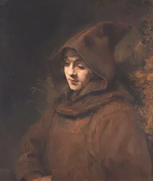 Portrait of Titus in Monk Costume by Rembrandt Van Rijn - Oil Painting Reproduction