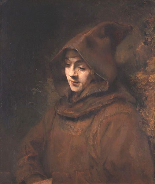 Main Product Photo of Portrait of Titus in Monk Costume Painting by Rembrandt Van Rijn