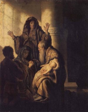 Presentation in the Temple by Rembrandt Van Rijn Oil Painting