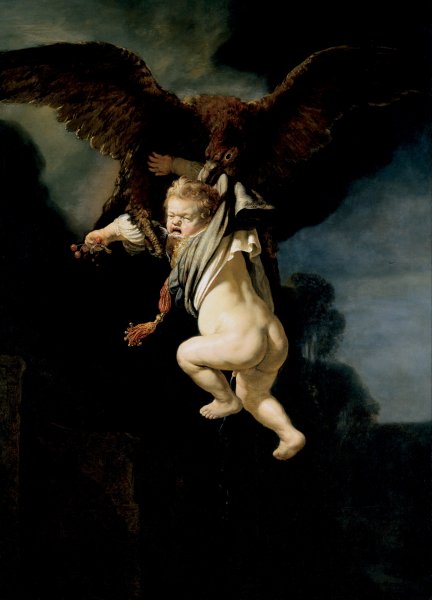Main Product Photo of Rape of Ganymede Painting by Rembrandt Van Rijn