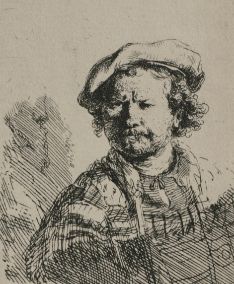 Rembrandt with a Flat Cap and Slashed Vest