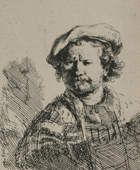Rembrandt with a Flat Cap and Slashed Vest by Rembrandt Van Rijn - Hand-Painted Oil Painting Reproduction