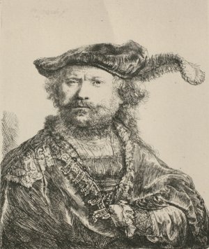 Rembrandt with Mezetin Cap and Feather