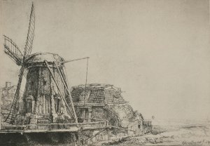 Rembrandt's Mill by Rembrandt Van Rijn Oil Painting