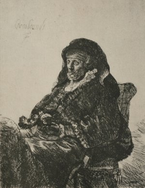 Rembrandt's Mother in a Widow's Dress by Rembrandt Van Rijn Oil Painting