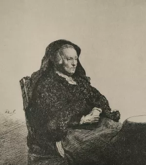 Rembrandt's Mother, Seated, Looking to the Right by Rembrandt Van Rijn - Oil Painting Reproduction