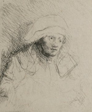 Rembrandt's Wife - Dying by Rembrandt Van Rijn Oil Painting