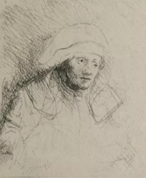 Rembrandt's Wife - Dying painting by Rembrandt Van Rijn