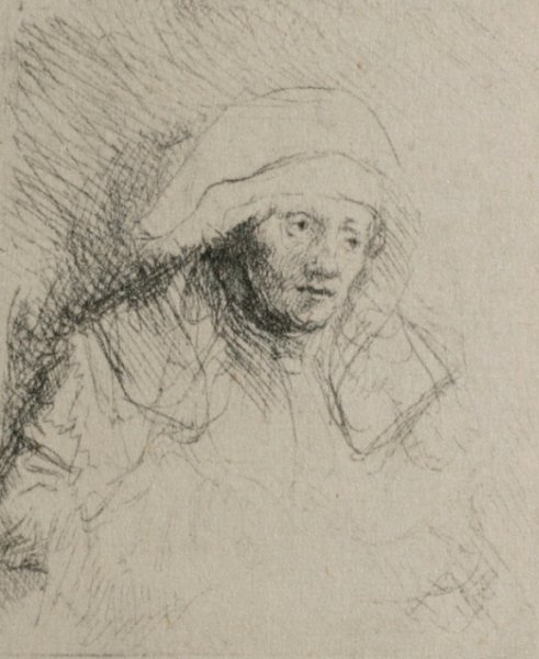 Rembrandt's Wife - Dying by Rembrandt Van Rijn - Hand-Painted Oil Painting Reproduction