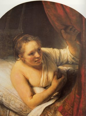 Sarah Waiting for Tobias by Rembrandt Van Rijn Oil Painting