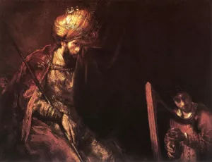 Saul and David by Rembrandt Van Rijn Oil Painting