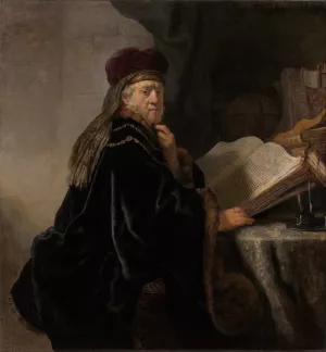 Scholar at his Study by Rembrandt Van Rijn Oil Painting