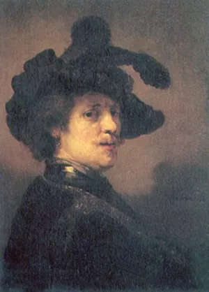Self Portrait 17 by Rembrandt Van Rijn Oil Painting