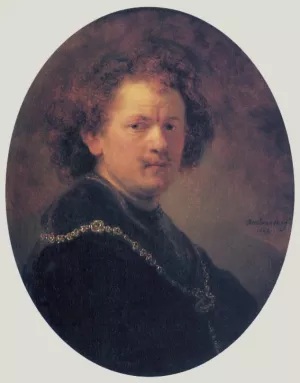 Self Portrait 21 by Rembrandt Van Rijn Oil Painting