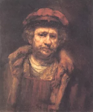 Self Portrait 8 by Rembrandt Van Rijn Oil Painting