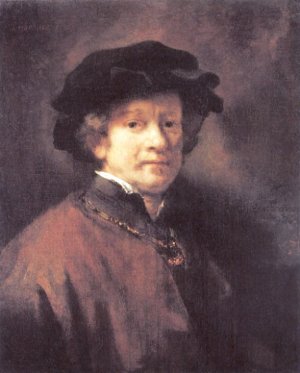 Self Portrait 9 by Rembrandt Van Rijn Oil Painting