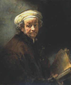 Self Portrait as the Apostle St Paul by Rembrandt Van Rijn Oil Painting