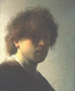 Self Portrait at an Early Age by Rembrandt Van Rijn - Oil Painting Reproduction