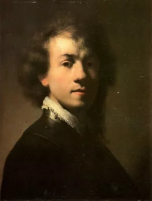 Self Portrait at the Age About 23 by Rembrandt Van Rijn - Oil Painting Reproduction