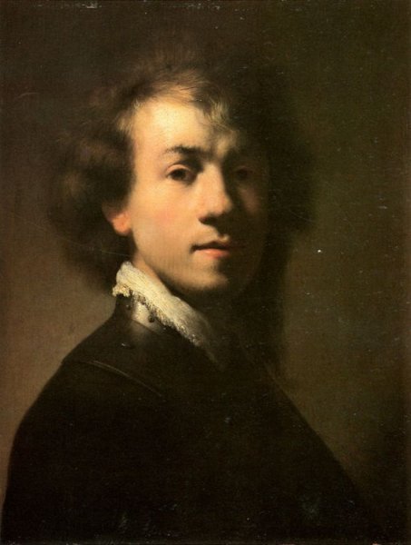 Main Product Photo of Self Portrait at the Age About 23 Painting by Rembrandt Van Rijn