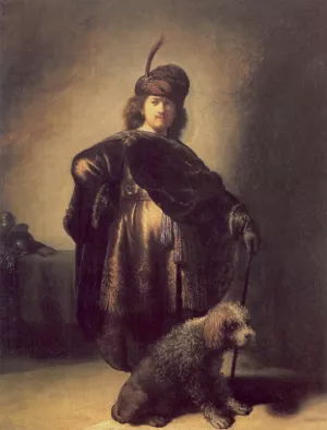 Self Portrait in Oriental Attire by Rembrandt Van Rijn - Oil Painting Reproduction