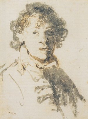 Self Portrait, Open-Mouthed by Rembrandt Van Rijn Oil Painting