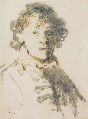 Self Portrait, Open-Mouthed by Rembrandt Van Rijn - Oil Painting Reproduction