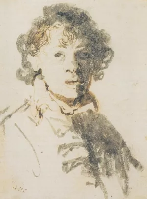 Self Portrait, Open-Mouthed Oil painting by Rembrandt Van Rijn