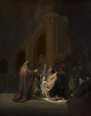 Simeon's Song of Praise by Rembrandt Van Rijn Oil Painting