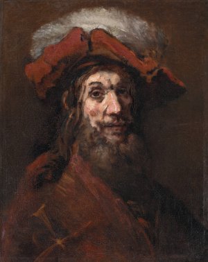 Sketch for The Knight with the Falcon, known as 'The Crusader' by Rembrandt Van Rijn Oil Painting