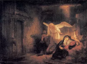 St. Joseph's Dream by Rembrandt Van Rijn - Oil Painting Reproduction