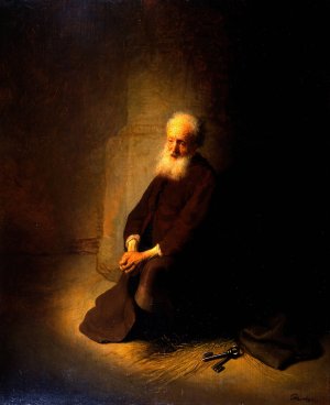 St. Peter in Prison by Rembrandt Van Rijn Oil Painting