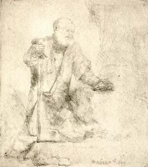 St. Peter by Rembrandt Van Rijn - Oil Painting Reproduction