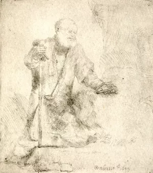 St. Peter by Rembrandt Van Rijn Oil Painting
