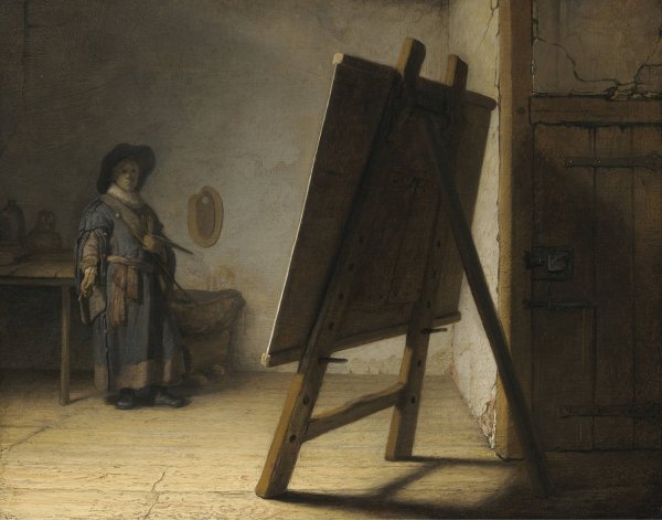 The Artist In His Studio  by Rembrandt Van Rijn - Hand-Painted Oil Painting Reproduction