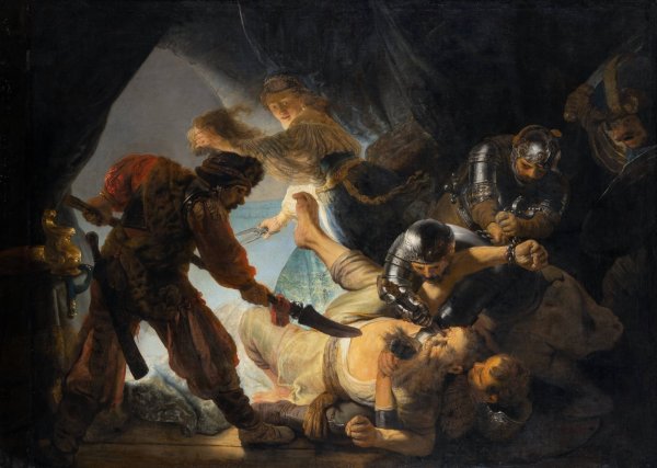 The Blinding of Samson  by Rembrandt Van Rijn - Hand-Painted Oil Painting Reproduction