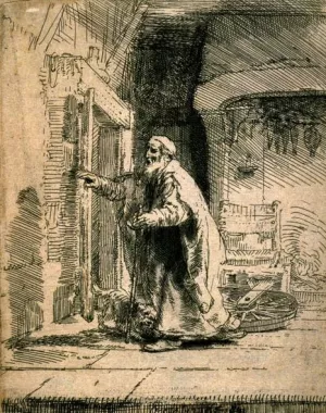 The Blindness of Tobit by Rembrandt Van Rijn - Oil Painting Reproduction