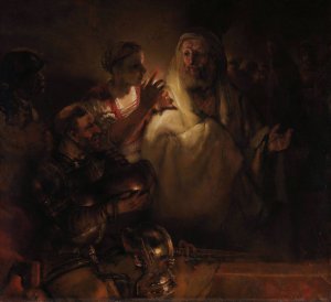 The Denial of St Peter by Rembrandt Van Rijn Oil Painting