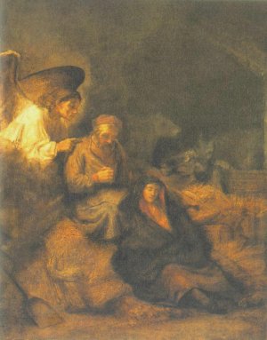 The Dream of St Joseph by Rembrandt Van Rijn Oil Painting