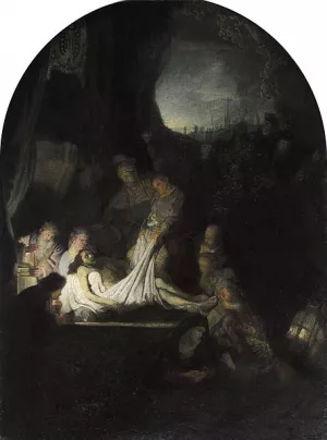 The Entombment by Rembrandt Van Rijn Oil Painting