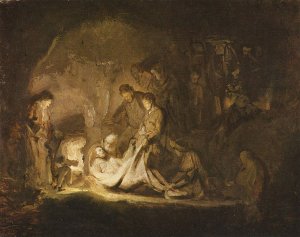 The Entombment by Rembrandt Van Rijn Oil Painting