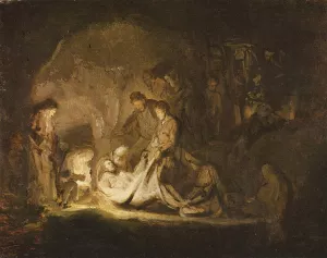The Entombment by Rembrandt Van Rijn Oil Painting