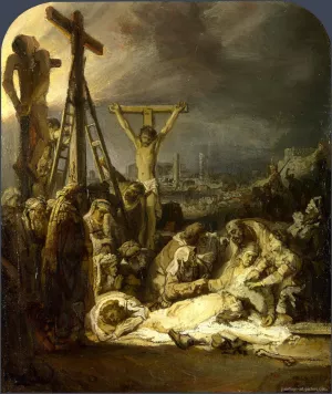 The Lamentation Over the Dead Christ by Rembrandt Van Rijn - Oil Painting Reproduction