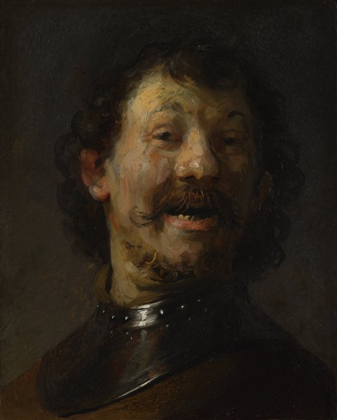 The Laughing Man  by Rembrandt Van Rijn - Hand-Painted Oil Painting Reproduction
