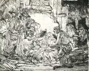 The Nativity by Rembrandt Van Rijn Oil Painting